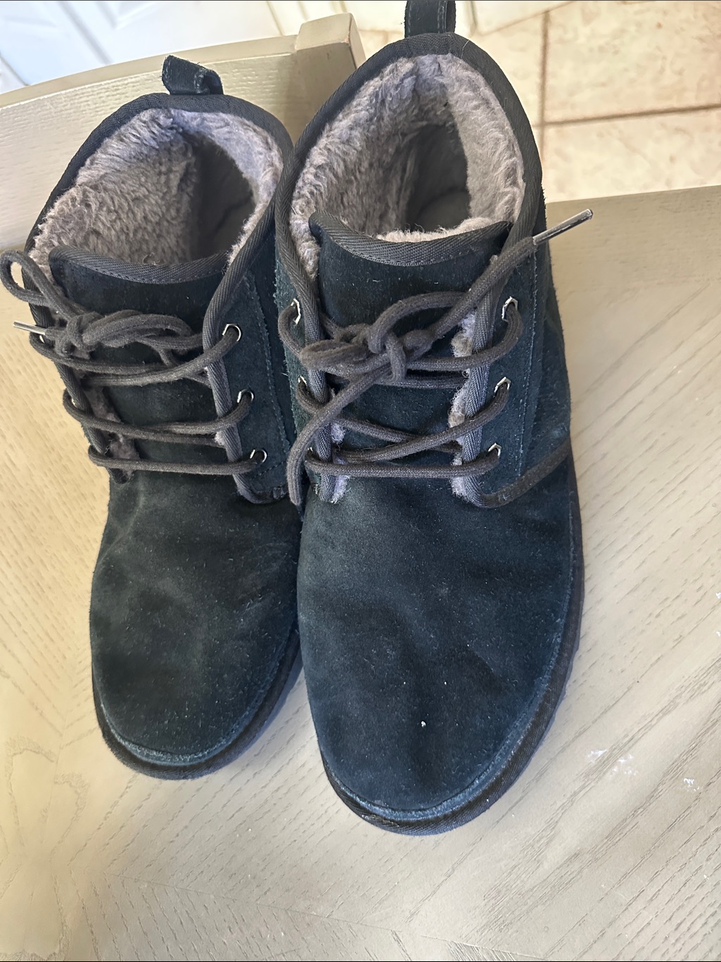 Ugg Men's Black Suede Neumel Boots, A Heritage Chukka Style Boots